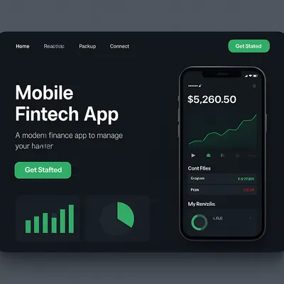 Fintech website built with Kodu