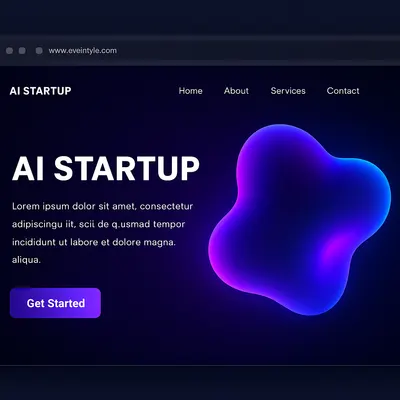 AI Startup website built with Kodu