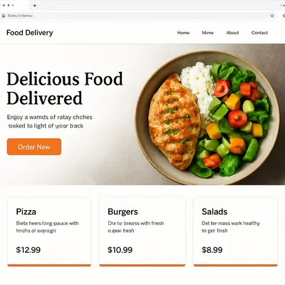 Food website built with Kodu